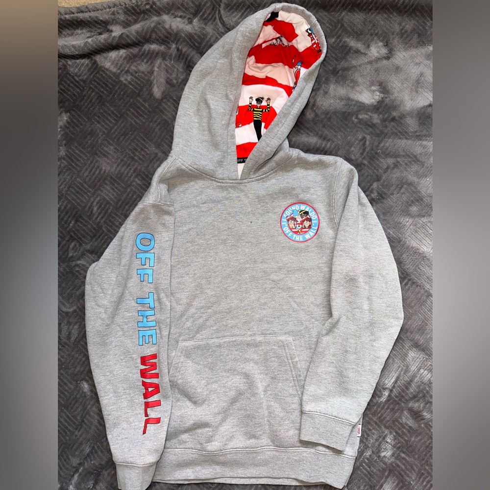 Vans Wheres Waldo Pullover Hoodie with Sleeve Graphics